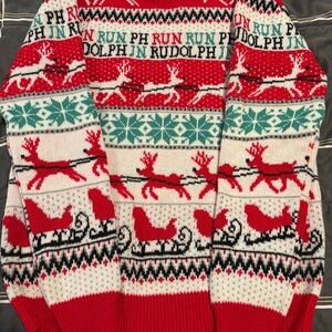 Daisys Boutique Red and Green Holiday Sweater